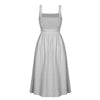 Women Long Dress Summer Sexy Casual Ruched Slip Midi Sundresses