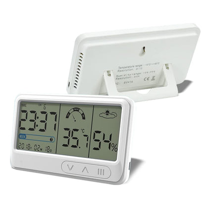 Multifunctional Household Thermometer, Indoor Hygrometer, Multifunctional Alarm Clock, Backlit Display, high Precision Sensor