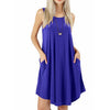 Sleeveless Round Neck Swing Dress