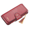 PU Leather Women Wallet Buckle Long Type Card Slot Handbag