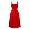 Women Long Dress Summer Sexy Casual Ruched Slip Midi Sundresses