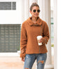 Women's Fashion Long Sleeve Lapel Zip Up Faux Shearling Slim Cut Short Plush Coat Jacket with Pockets Warm Winter