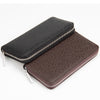 Baellerry New Men Lichee Pattern Metal Clip Embellishment Vertical Long Portable Clutch Wallet /w004