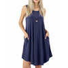 Sleeveless Round Neck Swing Dress