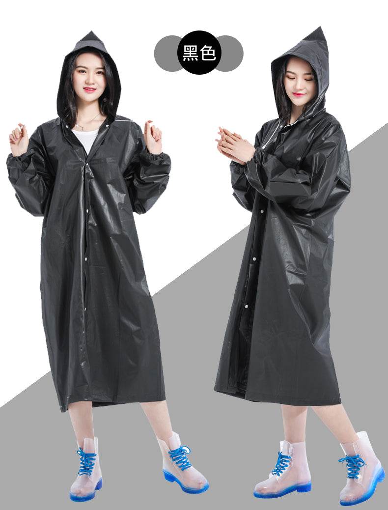 Non-disposable Protective Raincoat EVA Thickened Lightweight Outdoors for Adult